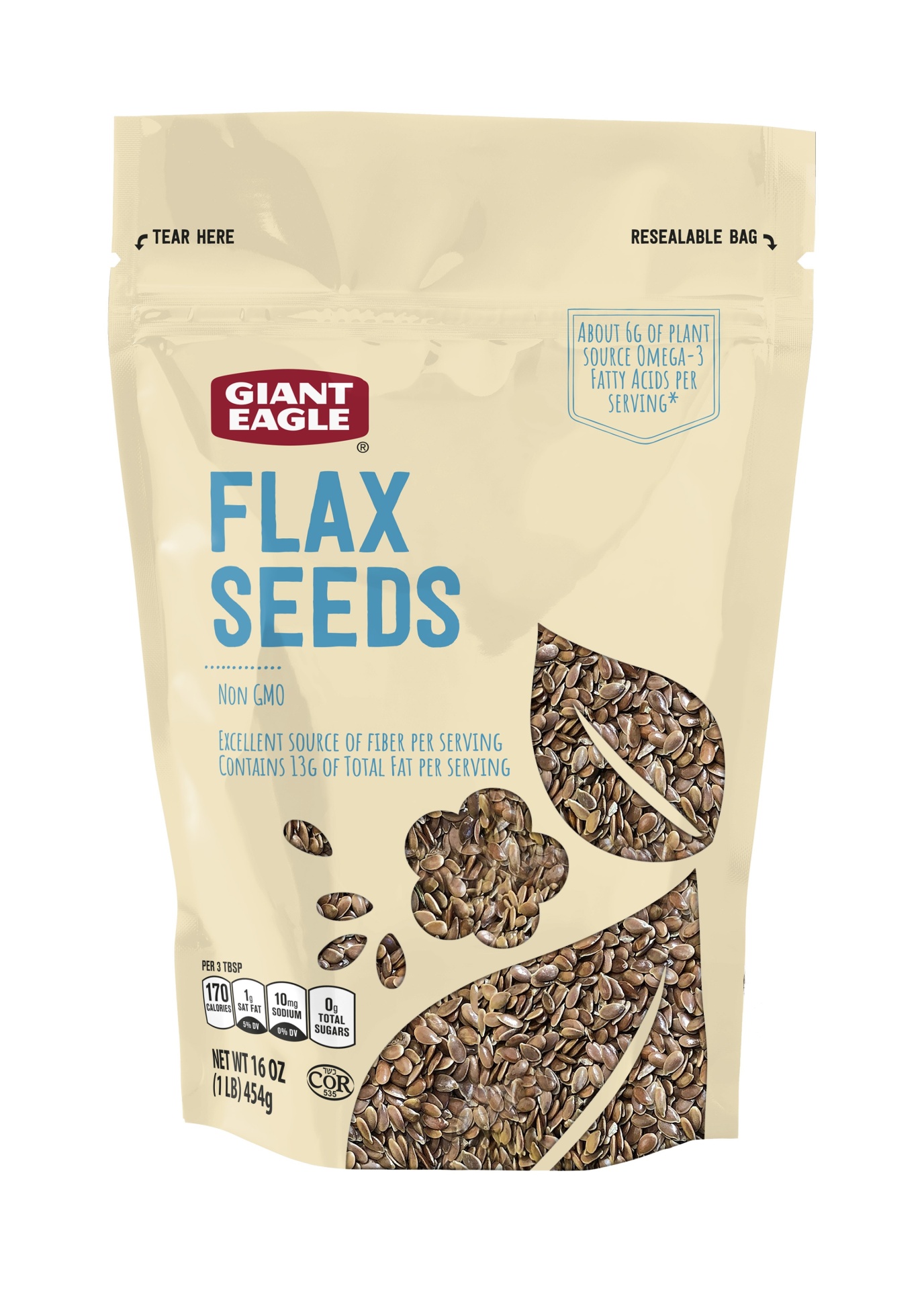 slide 1 of 1, Giant Eagle Flax Seeds, 16 oz