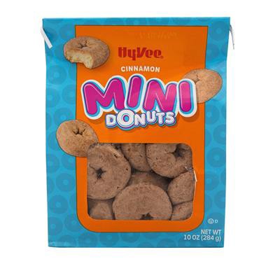 slide 1 of 1, Hy-Vee Mini Cinnamon Donuts - 10 oz, 10 oz