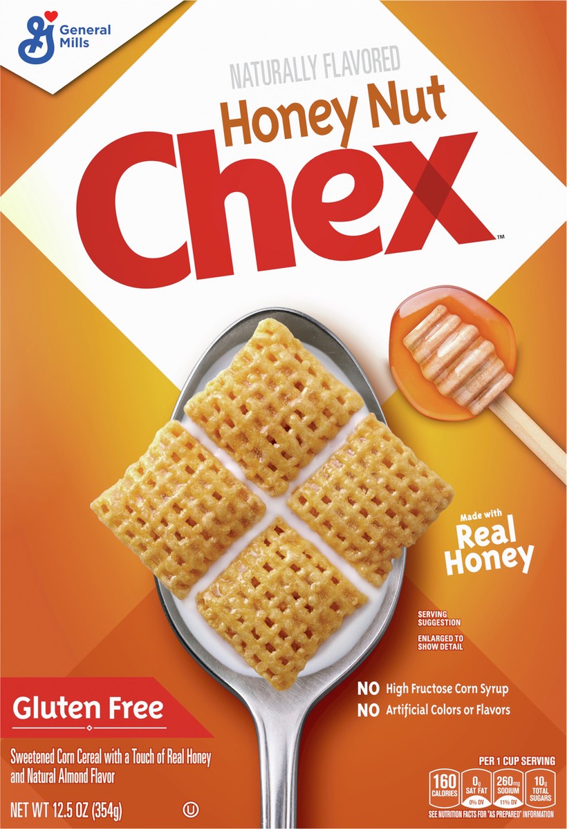 slide 6 of 9, Chex Honey Nut Chex Cereal, Gluten Free, 12.5 oz