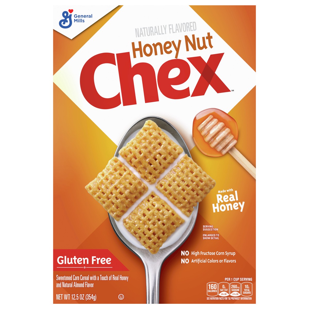 slide 1 of 9, Chex Honey Nut Chex Cereal, Gluten Free, 12.5 oz