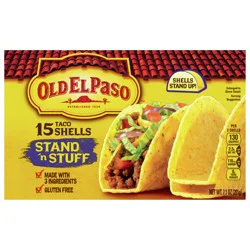 Old El Paso Stand 'N Stuff Taco Shells, Gluten Free, 15-count