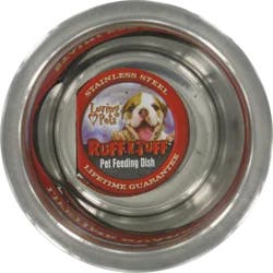 Loving Pets Ruff-N-Tuff Stainless Steel Pet Feeding Dish