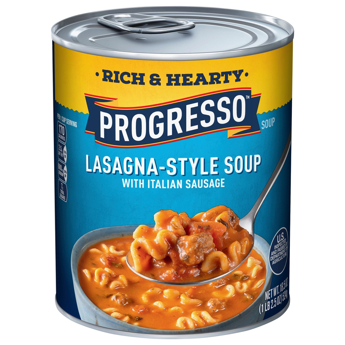 slide 1 of 5, Progresso Rich & Hearty Lasagna-Style Soup with Italian Sausage - 18.5oz, 