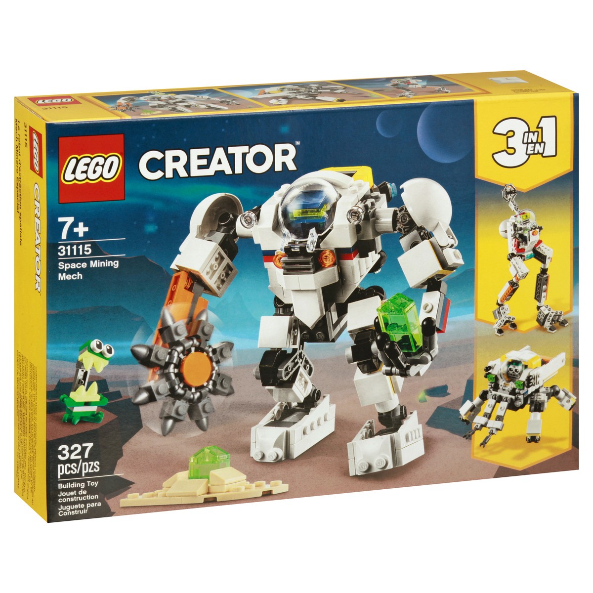 slide 2 of 9, Lego Creator 3-in-1 Space Mining Mech Playset, 1 ct