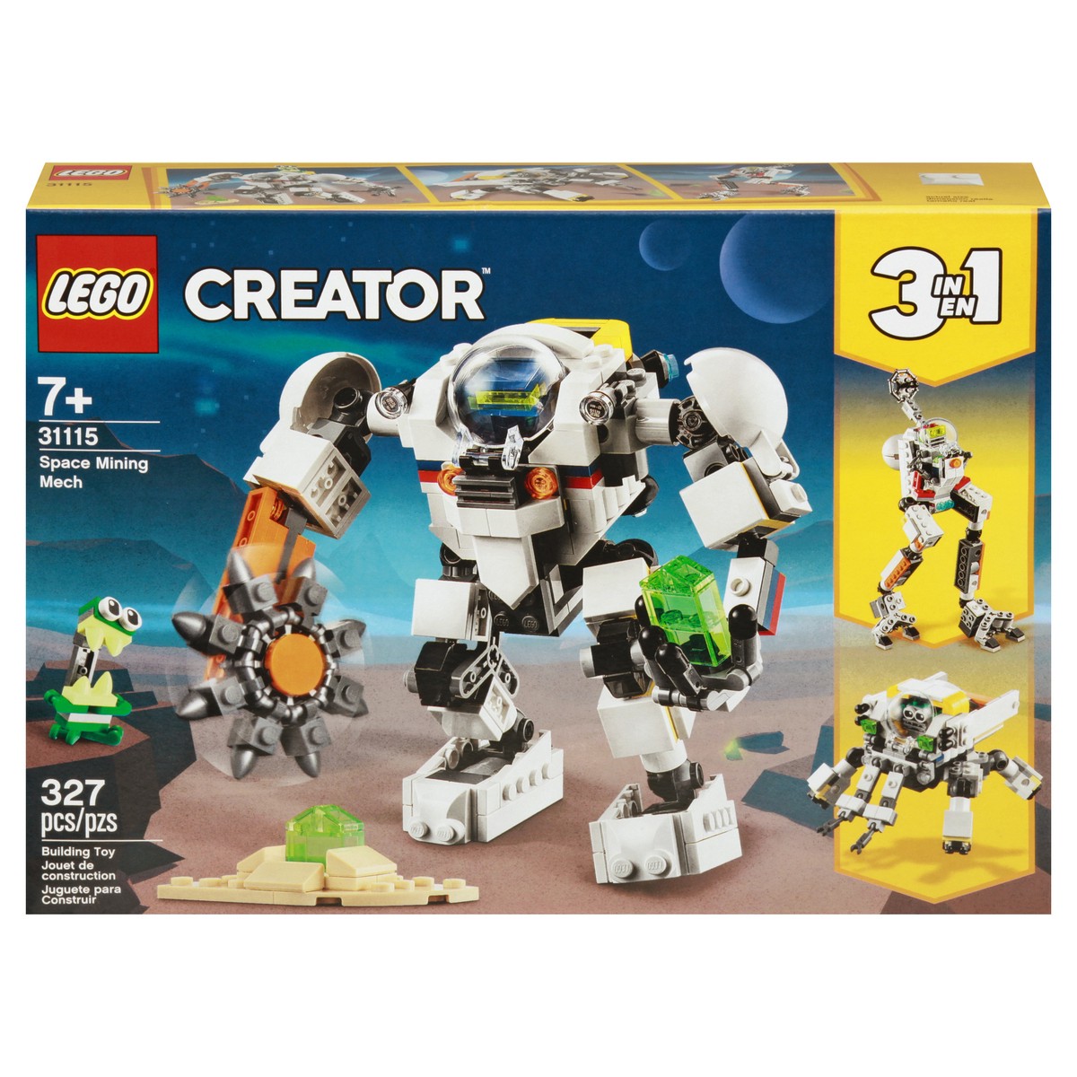 slide 1 of 9, Lego Creator 3-in-1 Space Mining Mech Playset, 1 ct