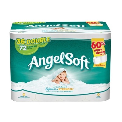 slide 1 of 1, Angel Soft Toilet Paper - Double Rolls, 36 ct