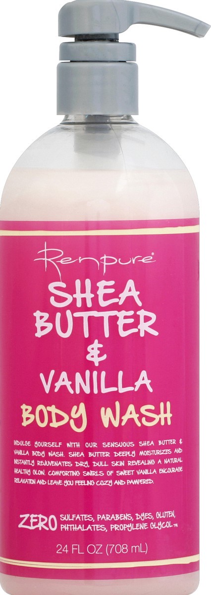 slide 4 of 6, Renpure Deeply Moisturizing Shea Butter & Vanilla Body Wash 24 fl oz, 24 fl oz