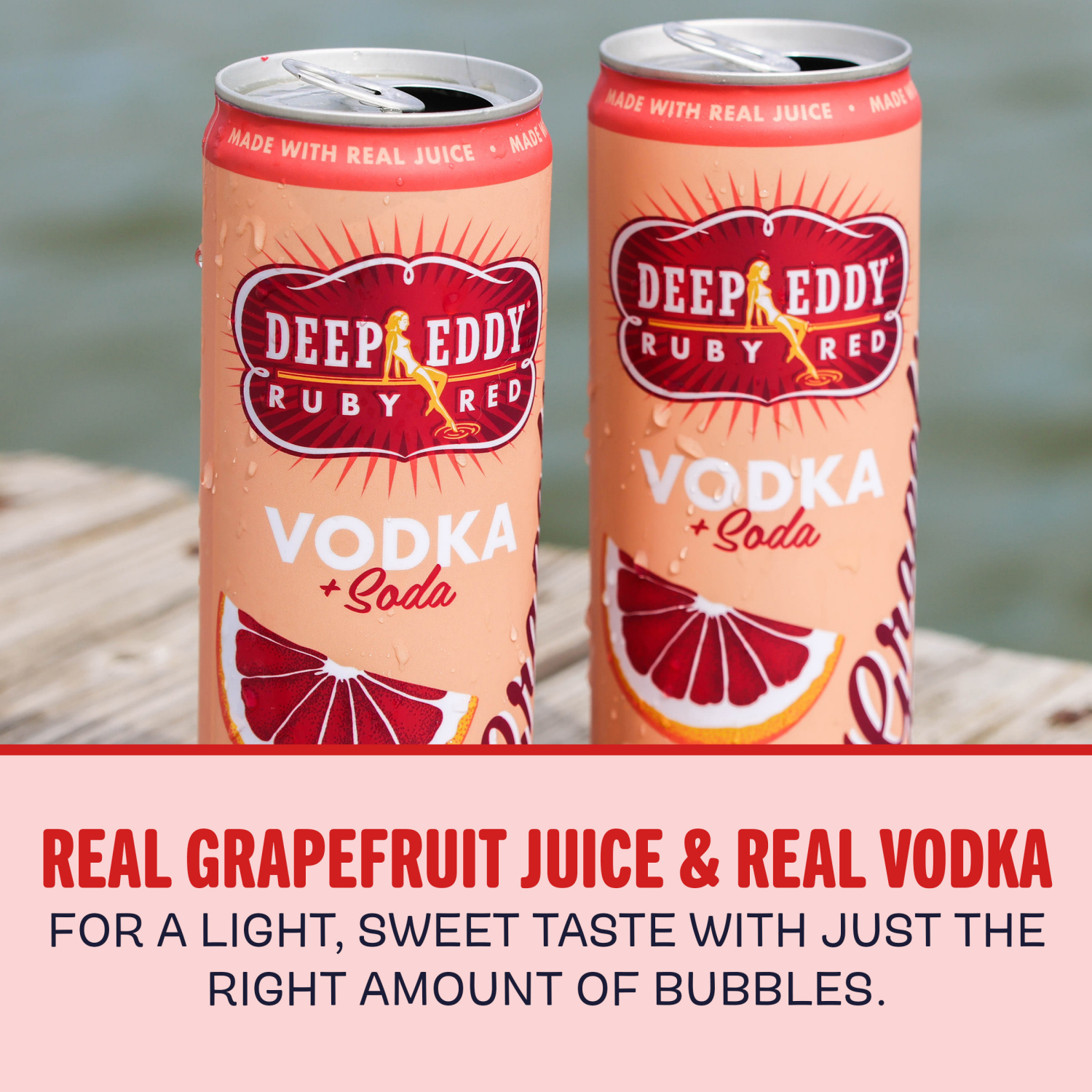 slide 4 of 8, Deep Eddy Ruby Red Grapefruit Vodka + Soda 4 - 12 fl oz Cans, 4 ct; 355 ml