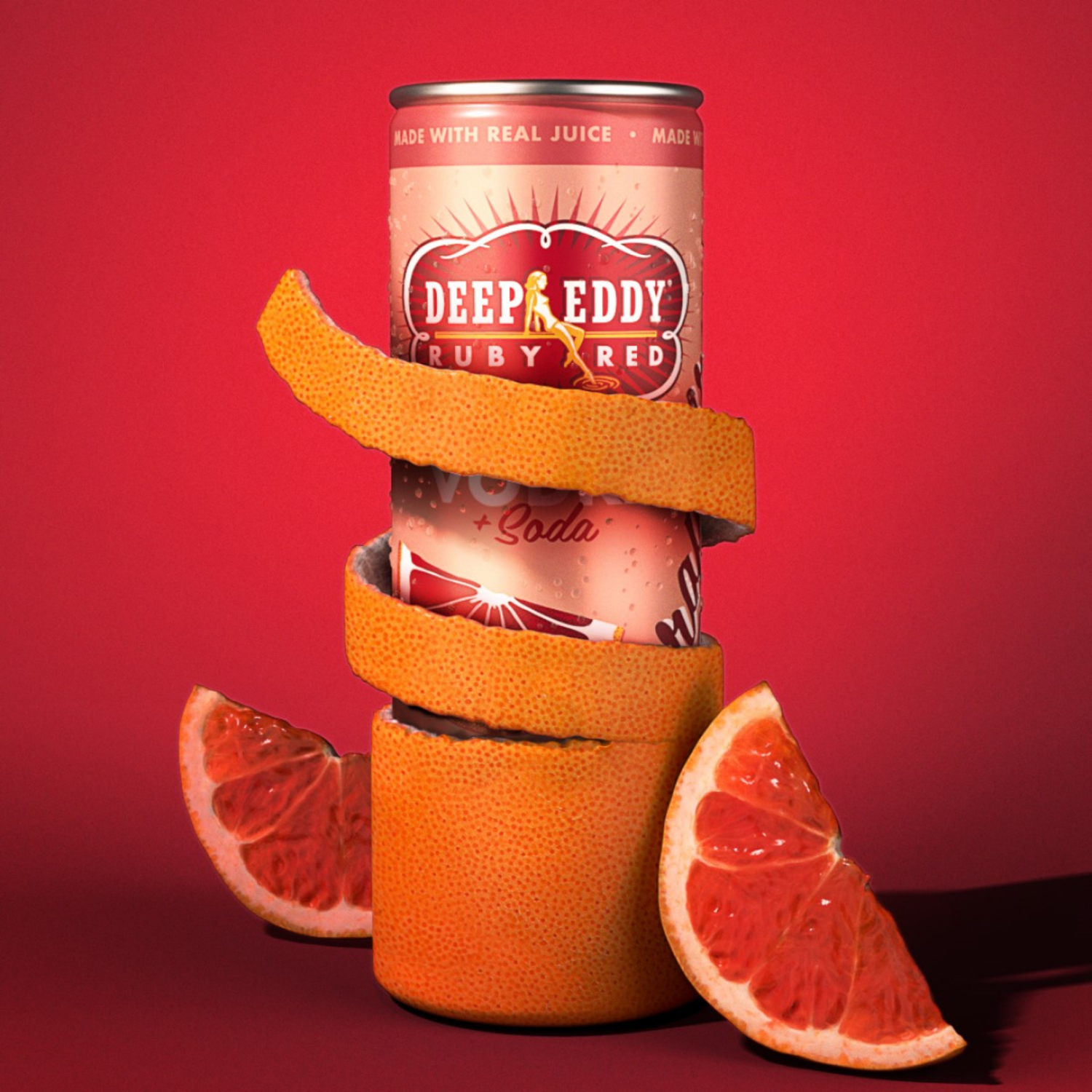slide 3 of 8, Deep Eddy Ruby Red Grapefruit Vodka + Soda 4 - 12 fl oz Cans, 4 ct; 355 ml