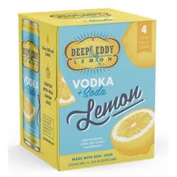 Deep Eddy Lemon Vodka + Soda 4 - 12 fl oz Cans