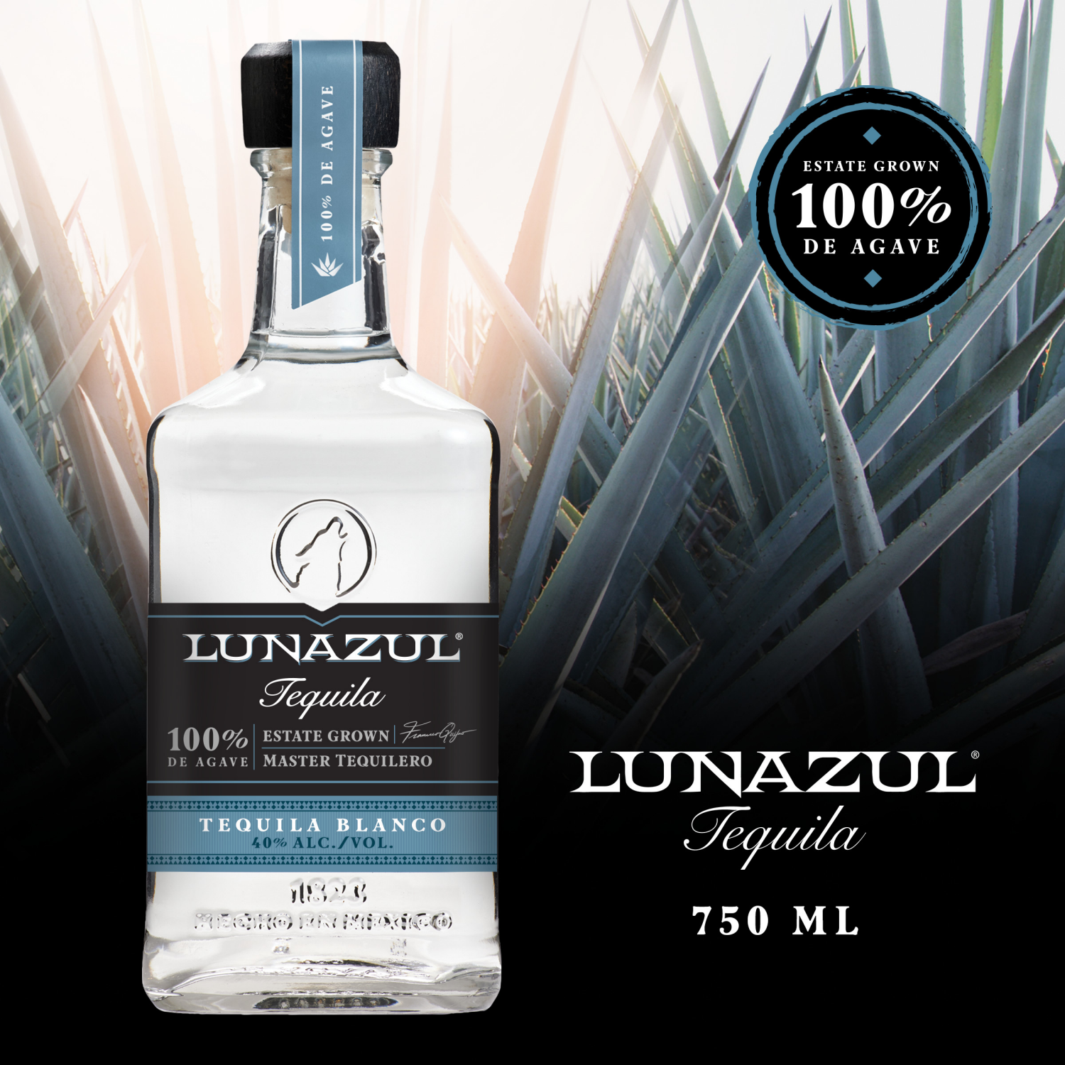 slide 1 of 5, Lunazul Blanco 100% De Agave Tequila 750 ml, 750 mL
