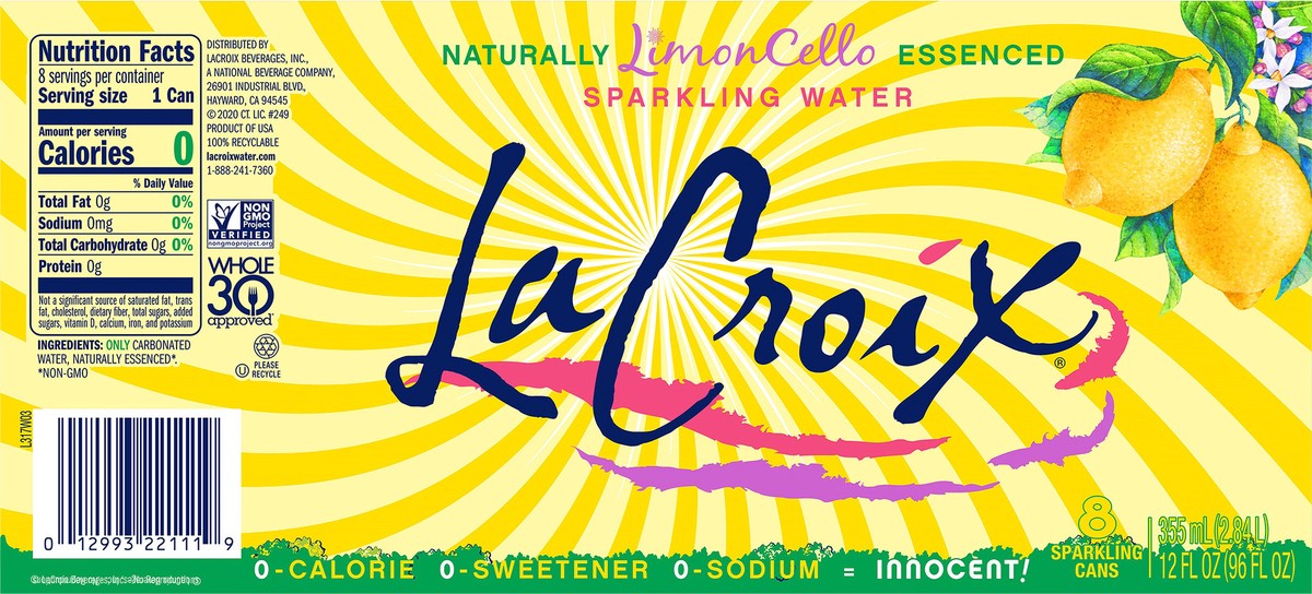 slide 8 of 10, La Croix Limoncello - 8 ct, 8 ct