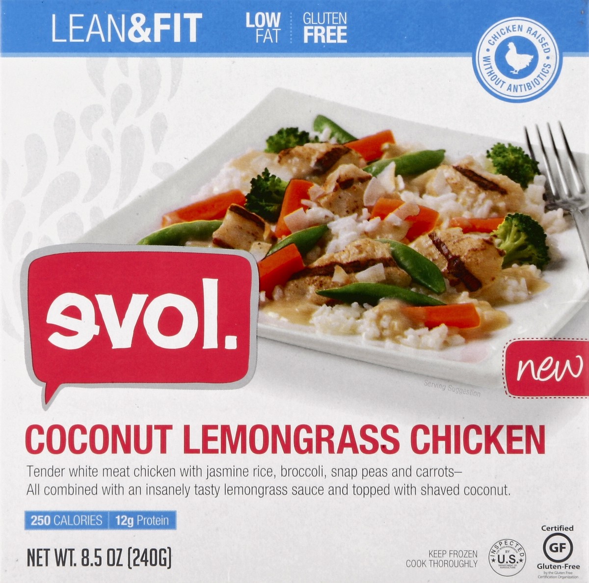 slide 4 of 4, EVOL Coconut Lemongrass Chicken 8.5 oz, 8.5 oz