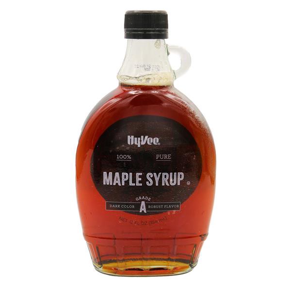 slide 1 of 8, Hy-vee Select 100% Pure Maple Syrup - 12 fl oz, 12 fl oz