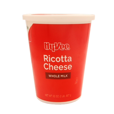 slide 1 of 1, Hy-Vee Whole Milk Ricotta Cheese, 16 oz