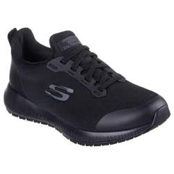Skechers Work Slip Resistant Squad, Black, Size 7 Wide