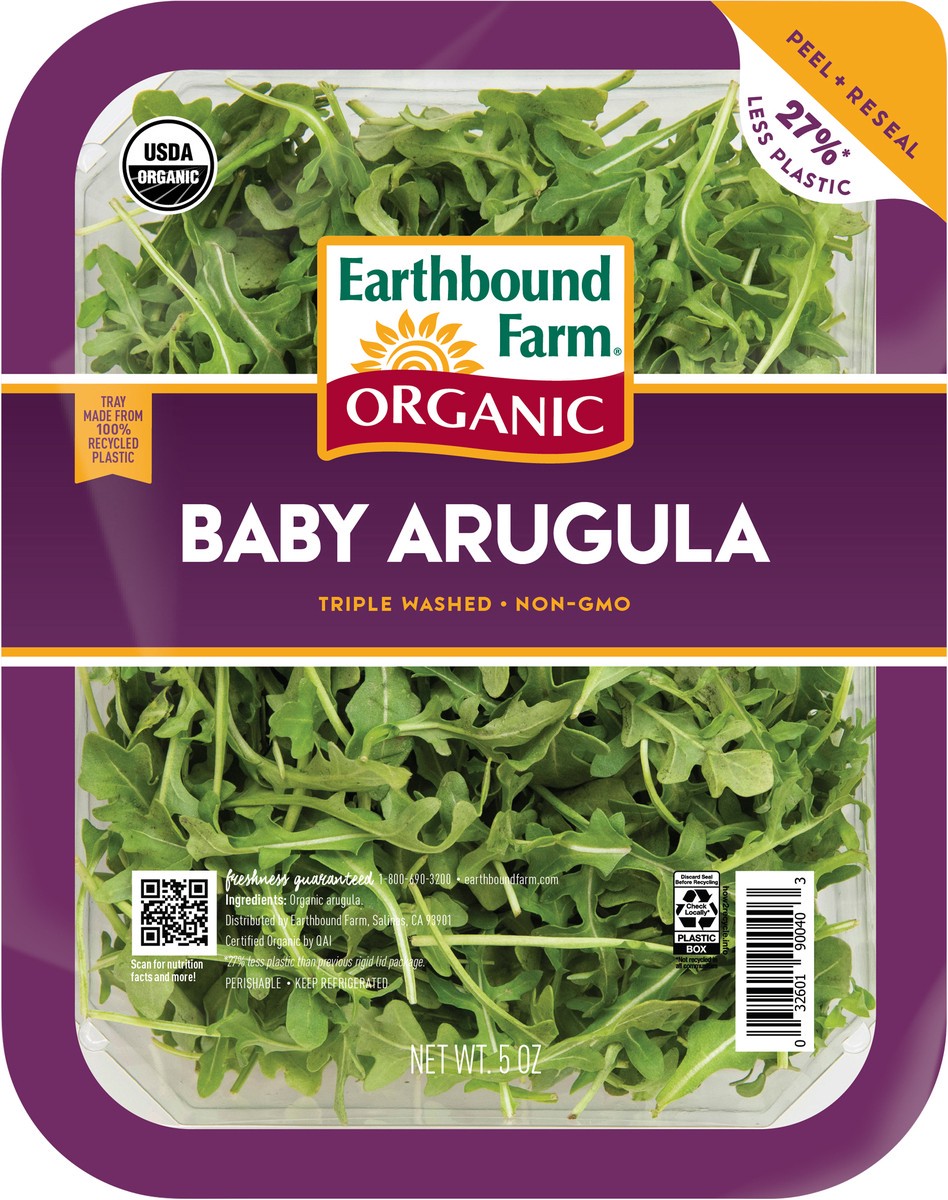 slide 3 of 3, Earthbound Farm Baby Arugula, 0.5 oz