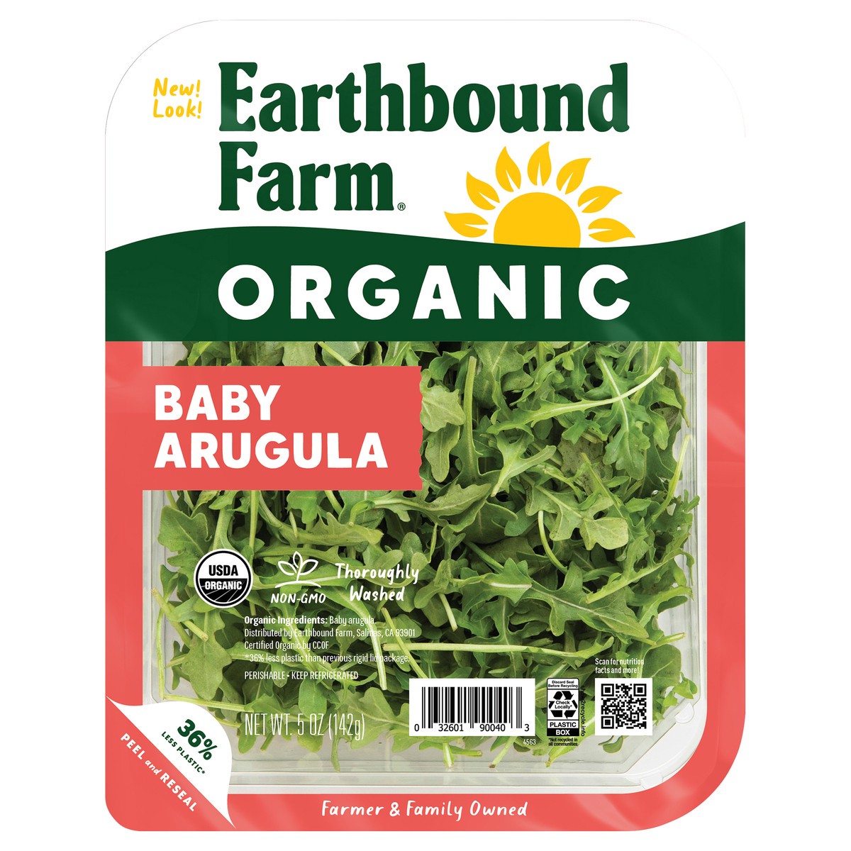 slide 1 of 3, Earthbound Farm Baby Arugula, 0.5 oz