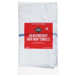First Street Blue Striped Bar Mop Towels