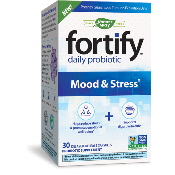 slide 1 of 4, Nature's Way Fortify Mood & Stress Capsules, 30 ct