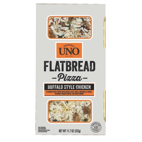 slide 1 of 1, Uno® flatbread pizza, buffalo chicken, 11.7 oz