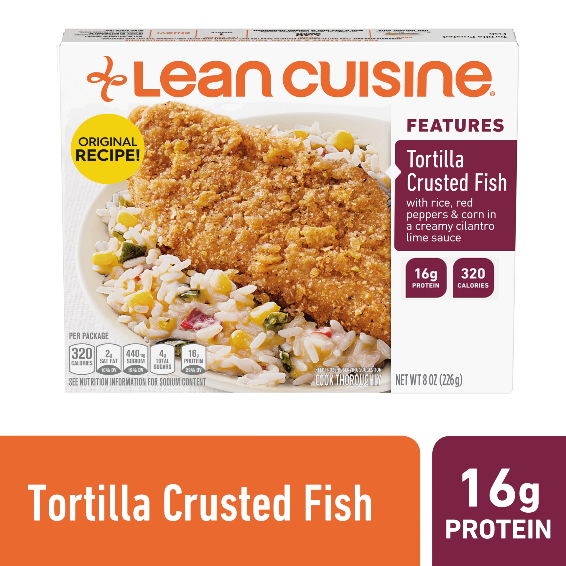 slide 1 of 9, Lean Cuisine Tortilla Crusted Fish, 8 oz