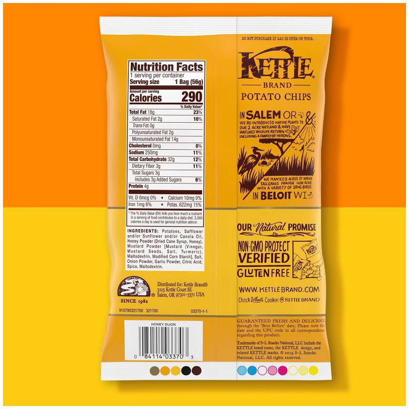 Kettle Brand Potato Chips Honey Dijon Kettle Chips Snack - 2oz