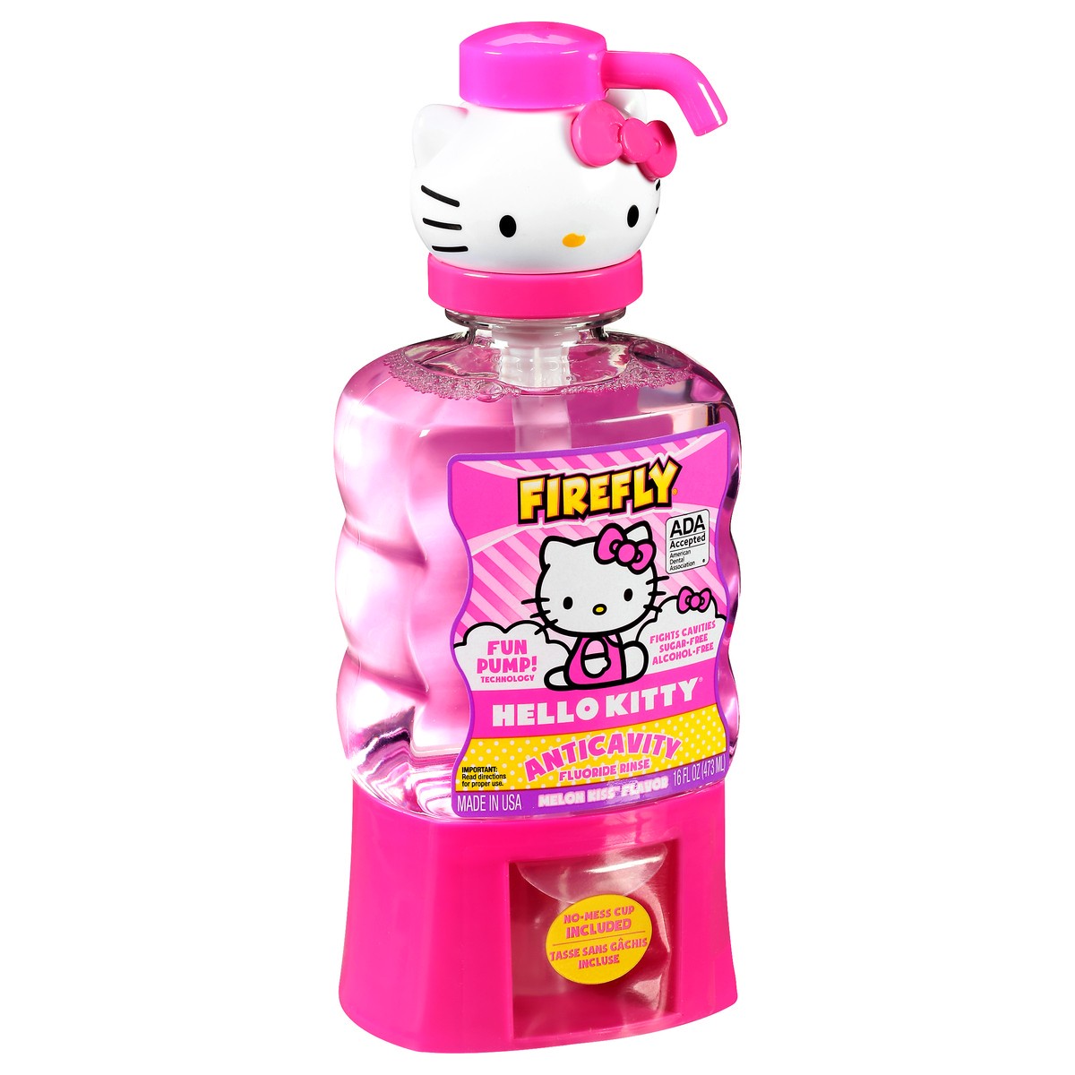 slide 4 of 11, Firefly Hello Kitty Anticavity Melon Kiss Flavor Fluoride Rinse 16 oz, 16 oz