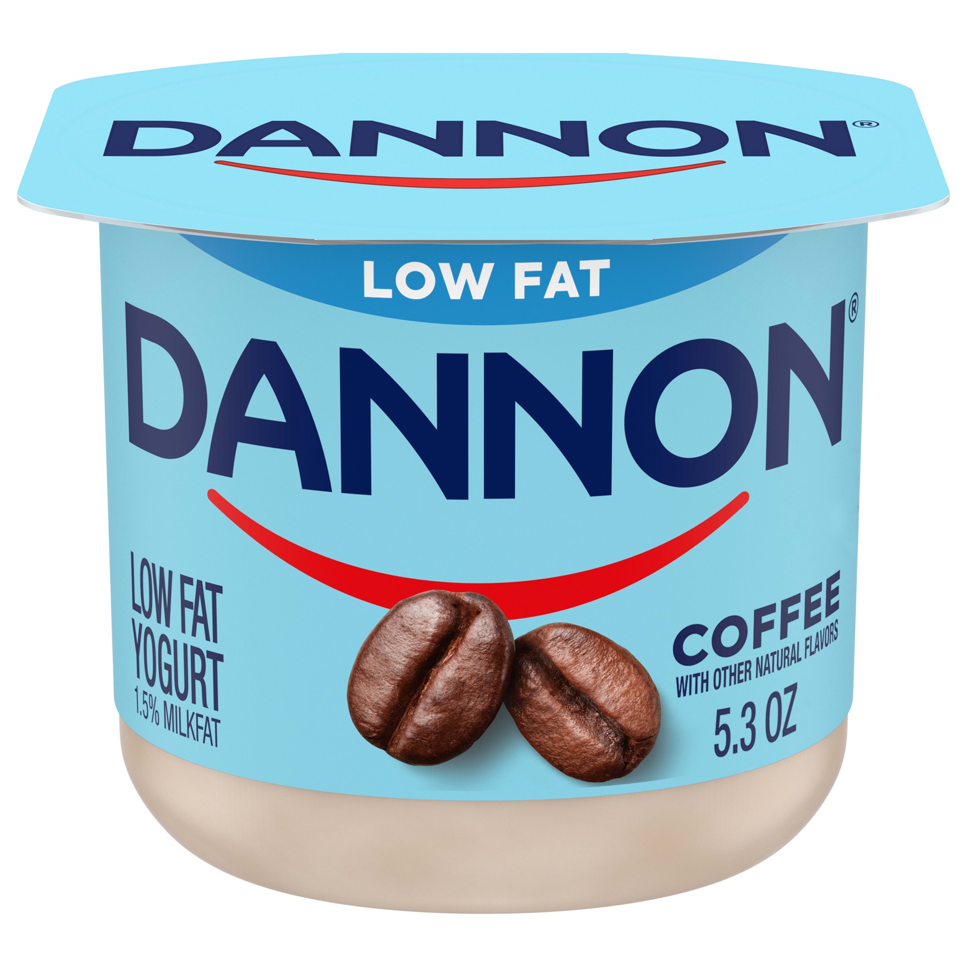 slide 1 of 5, Dannon Coffee Low Fat Yogurt, Good Source of Calcium and Protein with the Rich and Creamy Taste of Coffee Flavored Yogurt, 5.3 OZ Container, 5.3 oz