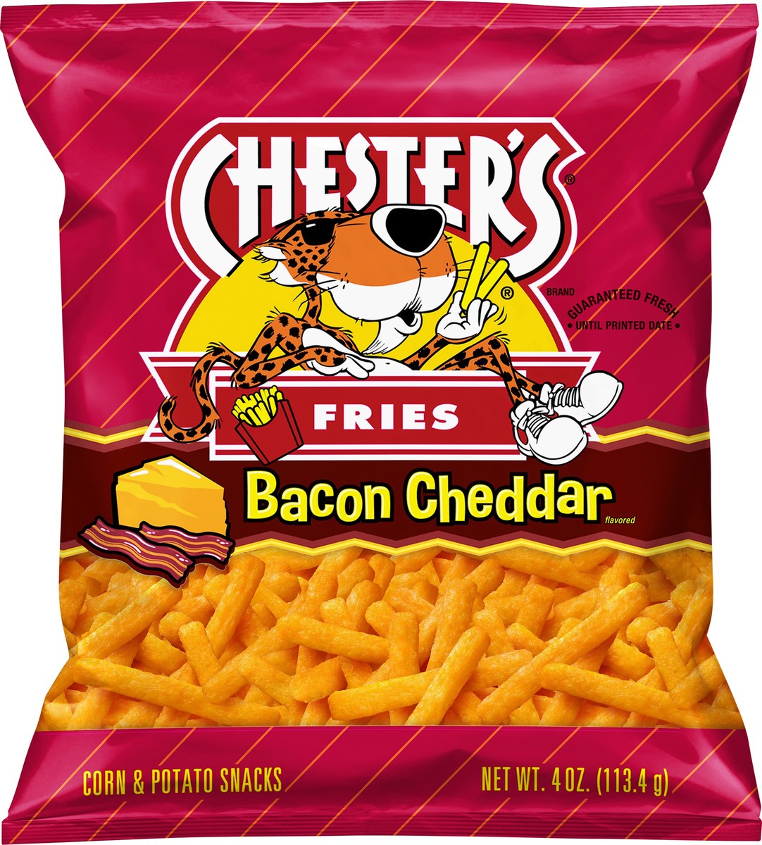 slide 5 of 5, Chester's Fries Corn & Potato Snacks Bacon Cheddar 4 Oz, 4 oz