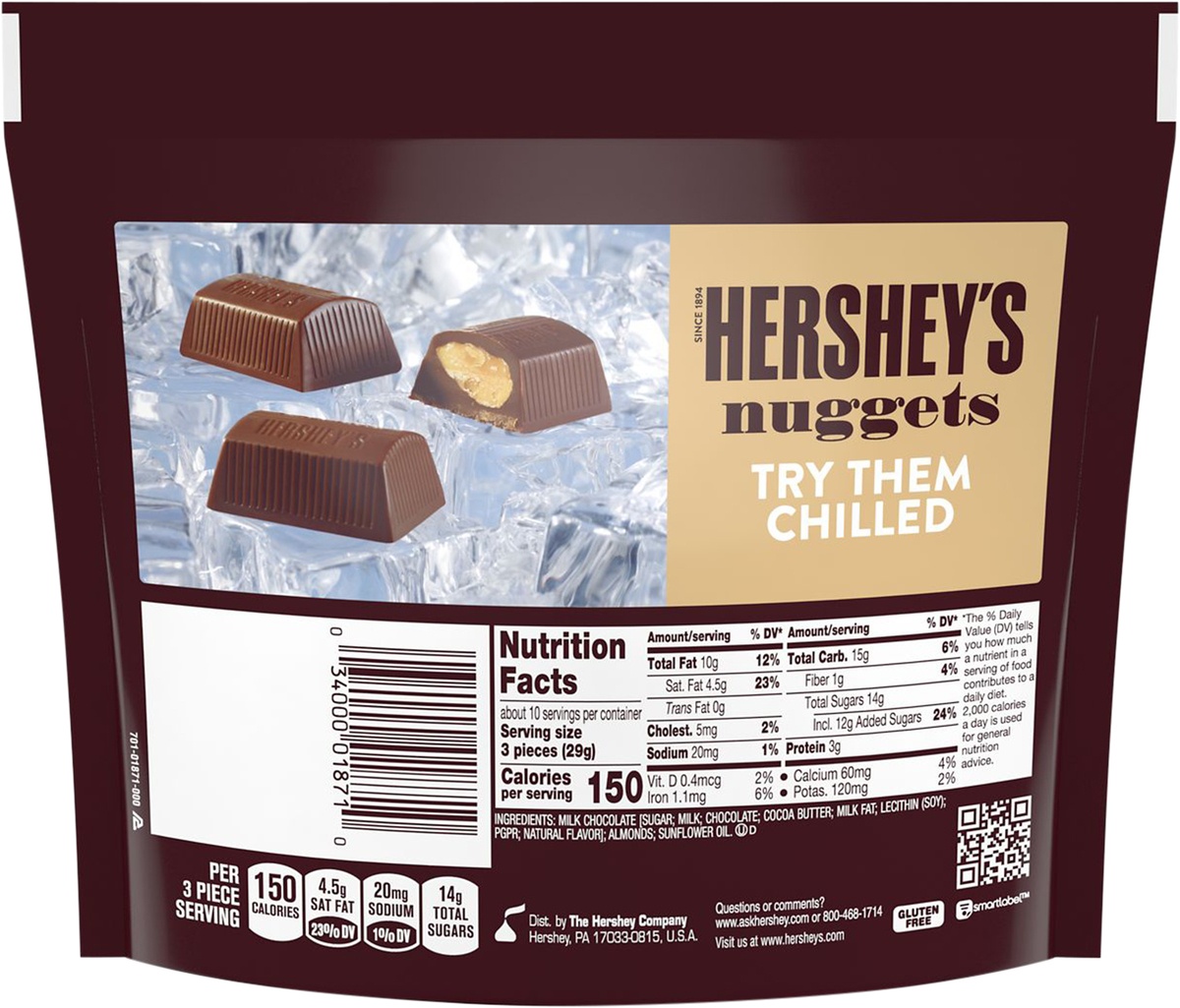 slide 5 of 6, Hershey's Milk Chocolate with Almond Nuggets, 10.1 oz