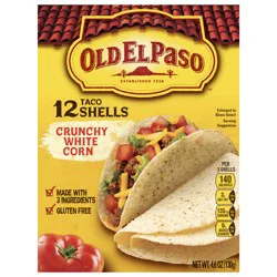 Old El Paso Crunchy White Corn Taco Shells, Gluten Free, 12 ct., 4.6 oz.