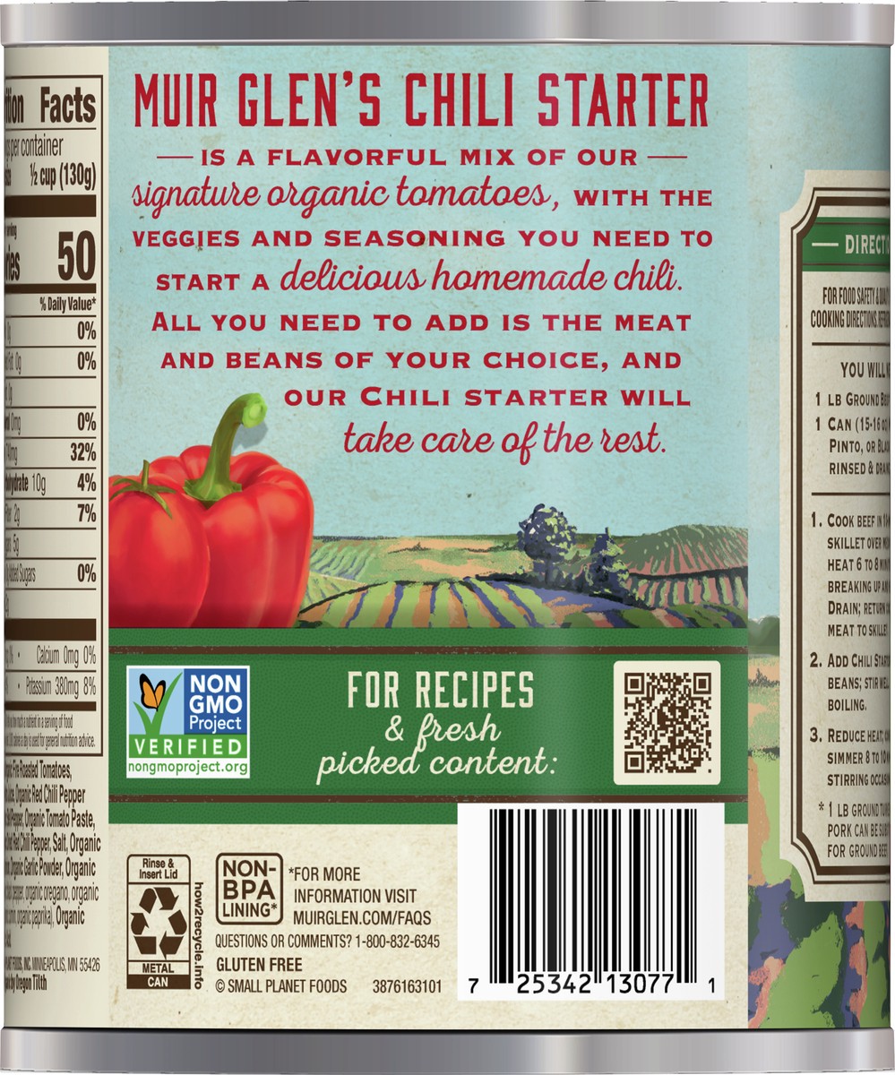 slide 2 of 9, Muir Glen Chili Starter, Seasoned Fire Roasted Diced Tomatoes with Bell Peppers, Mild, 28 oz., 28 oz