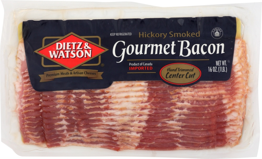 slide 1 of 1, Dietz & Watson Hickory Smoked Gourmet Bacon, 