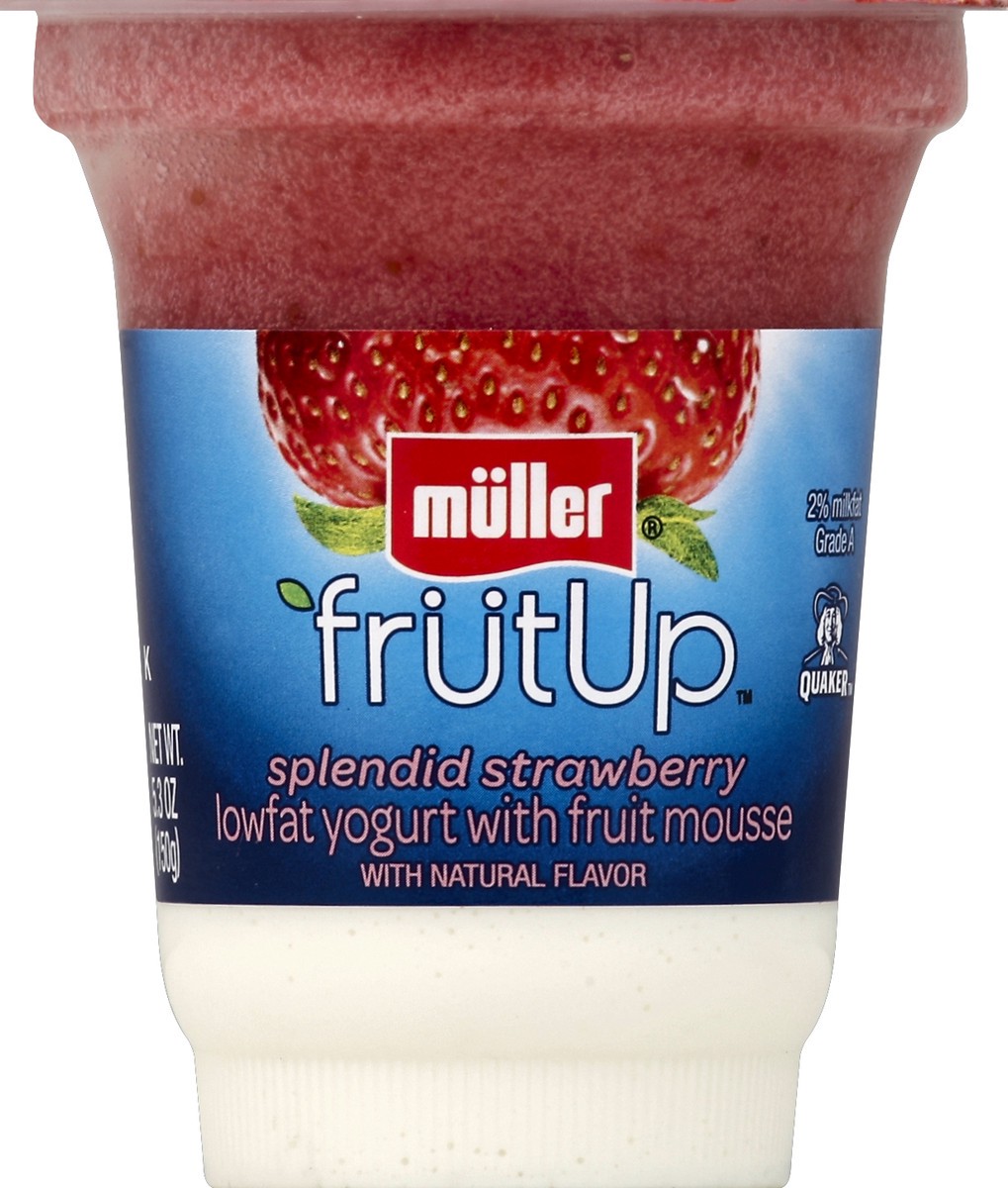 Müller Frutup Splendid Strawberry Lowfat Yogurt With Fruit Mousse Cup 5.3  oz