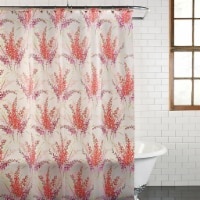 slide 1 of 1, Everyday Living Flower Print Peva Shower Curtain - Pink, 1 ct