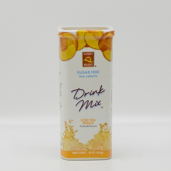 slide 1 of 1, Sunny Select, Sugar Free Peach Drink Mix, 12 qt