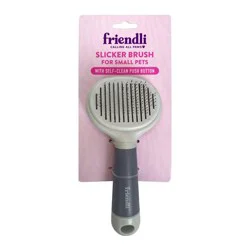 Friendli Small Pet Self-Clean Slicker Brush