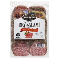 slide 1 of 3, Busseto Foods Italian Dry Salami Pepper Coated Sliced, 