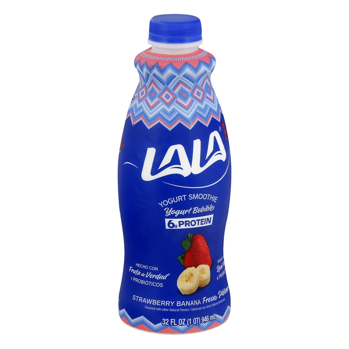 slide 2 of 10, LALA Strawberry Banana Yogurt, 32 oz