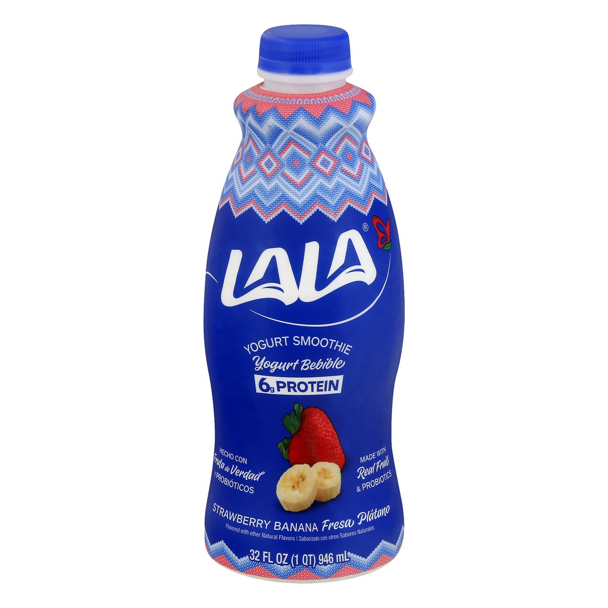 slide 1 of 10, LALA Strawberry Banana Yogurt, 32 oz