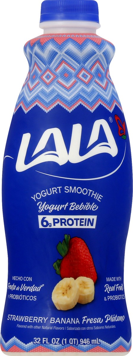 slide 9 of 10, LALA Strawberry Banana Yogurt, 32 oz