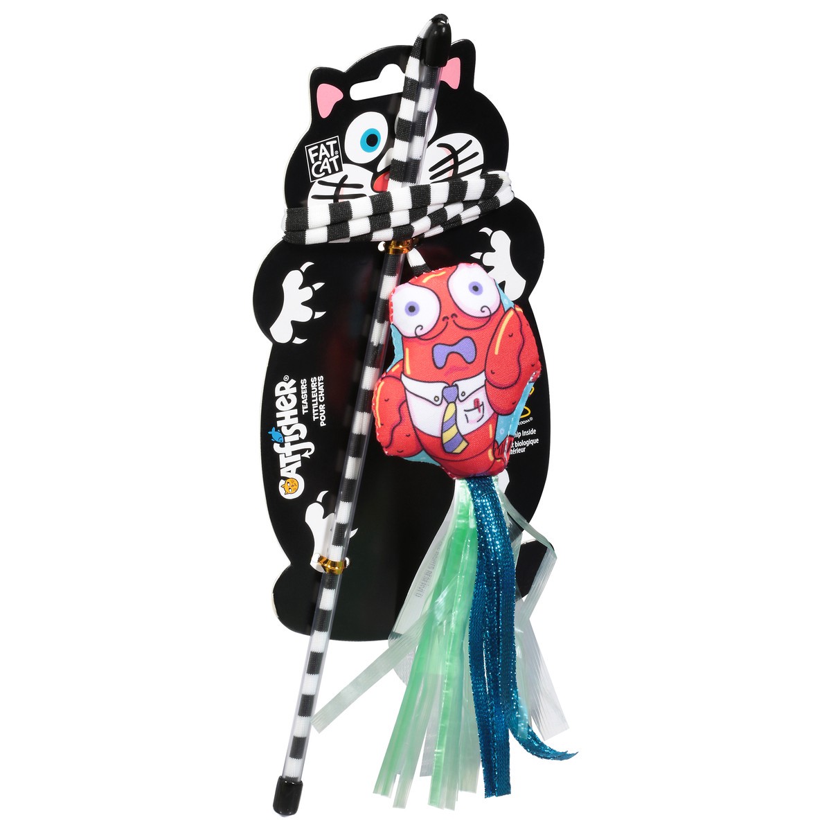 slide 6 of 10, Fat Cat Catfisher Crawdaddy Wand Cat Toy 1 ea, 1 ct