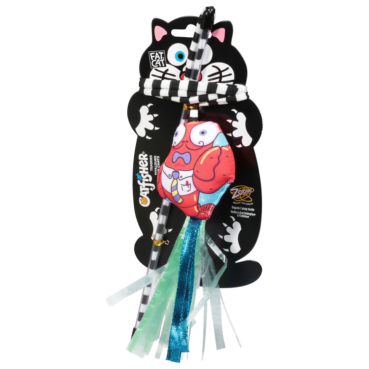 slide 7 of 10, Fat Cat Catfisher Crawdaddy Wand Cat Toy 1 ea, 1 ct