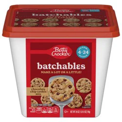 Betty Crocker Batchables Chocolate Chip Cookie Mix, Mix and Bake 4 to 24 per batch, 28 oz.