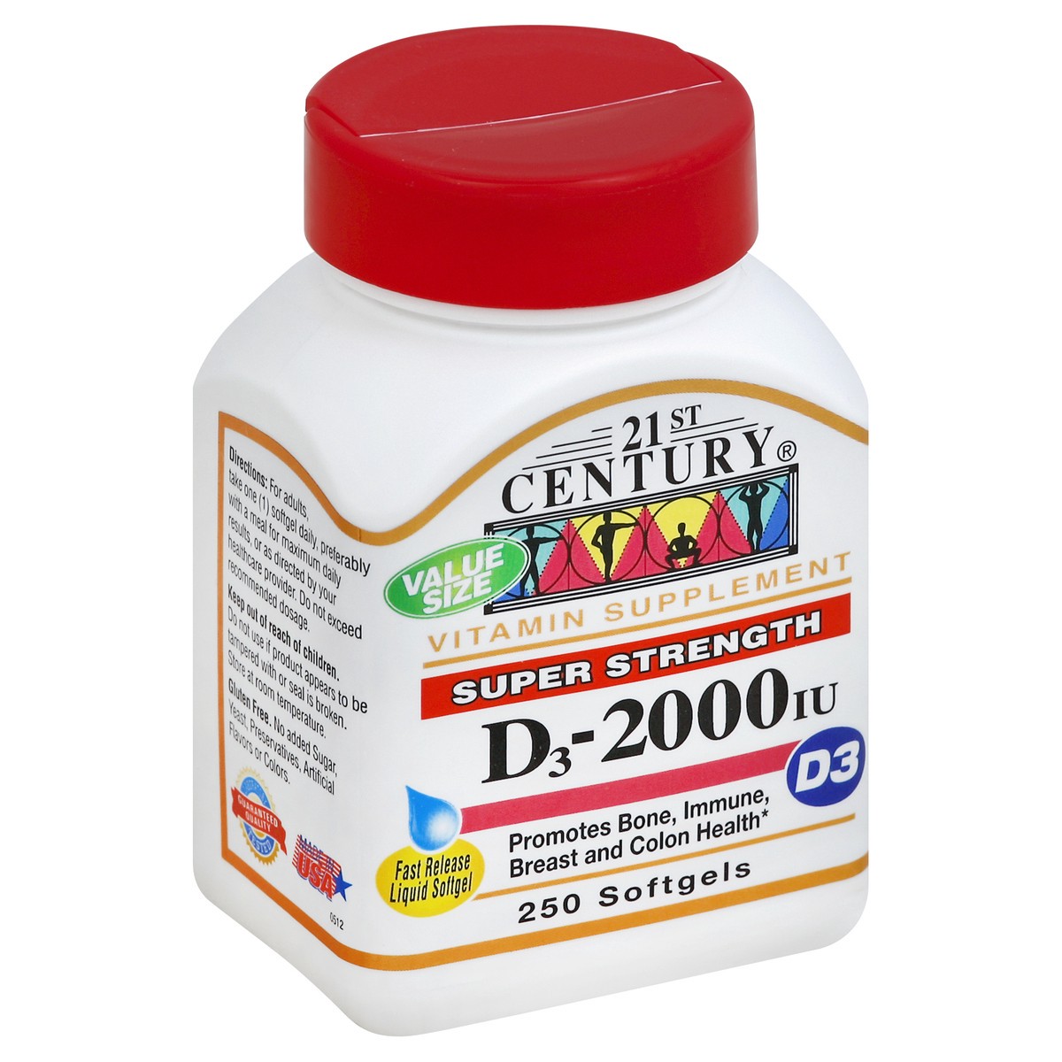 slide 2 of 6, 21st Century Vitamin D3 250 ea, 60 ct
