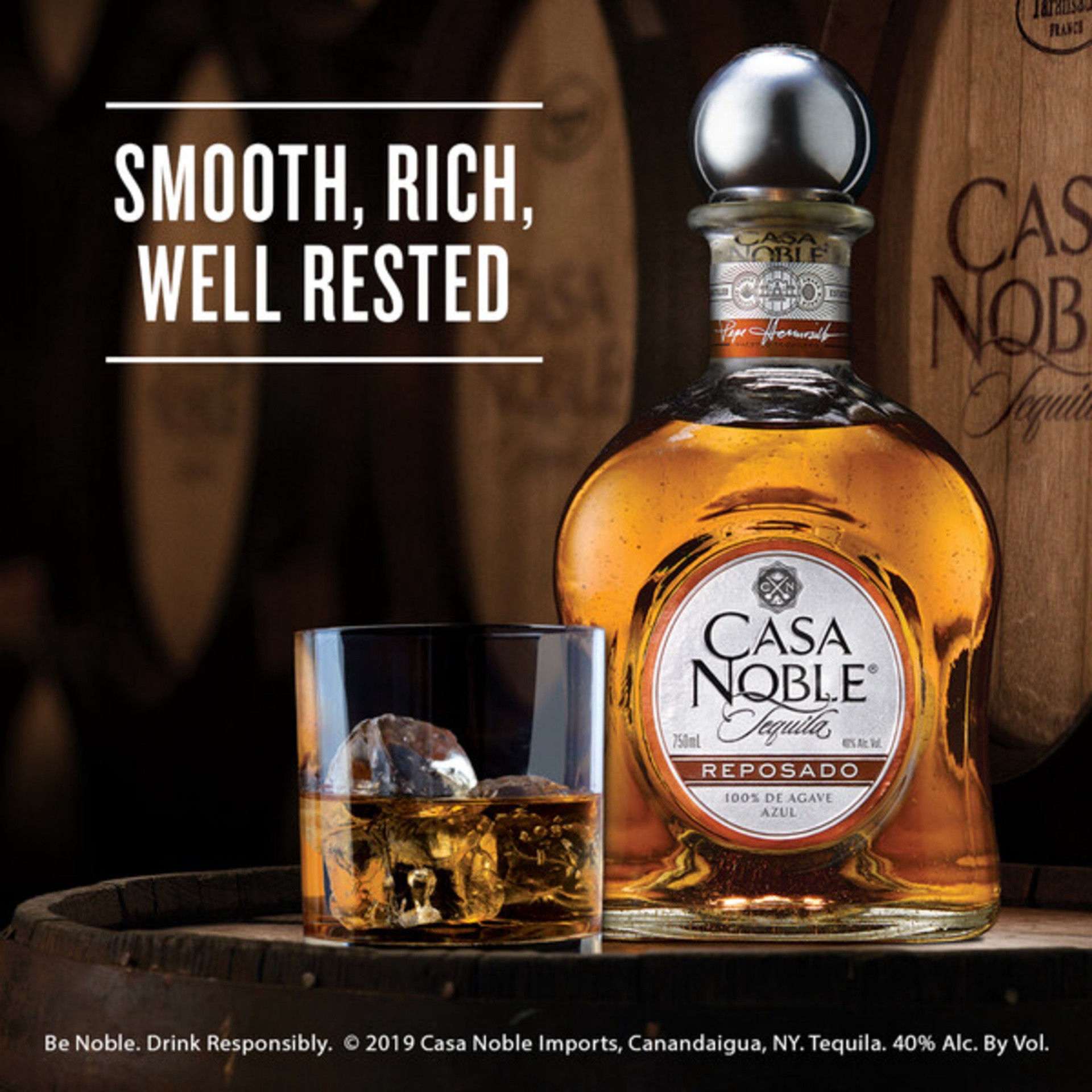 slide 4 of 7, Casa Noble Reposado Tequila, 750 mL Bottle, 80 Proof, 750 ml