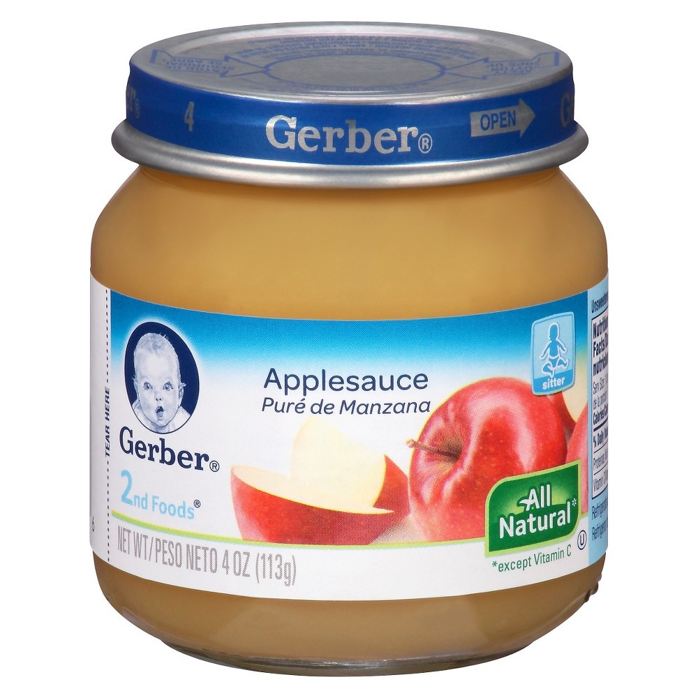 slide 1 of 1, Gerber 2nd Foods Applesauce Jar, 4 oz