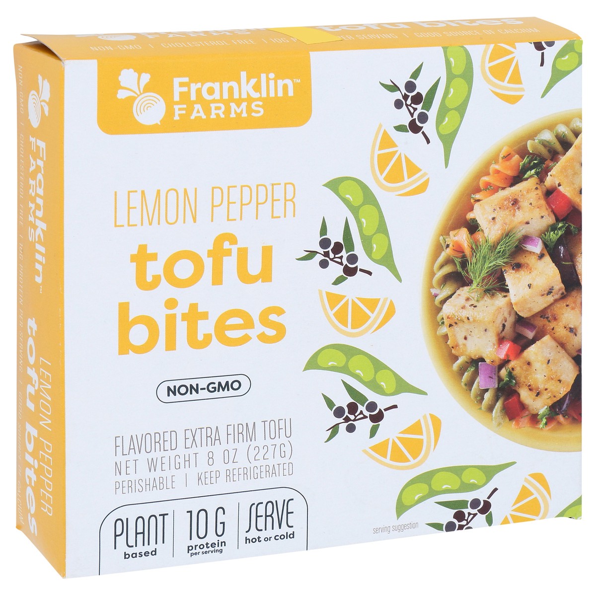 slide 8 of 10, Franklin Farms Lemon Pepper Tofu Bites, 8 oz