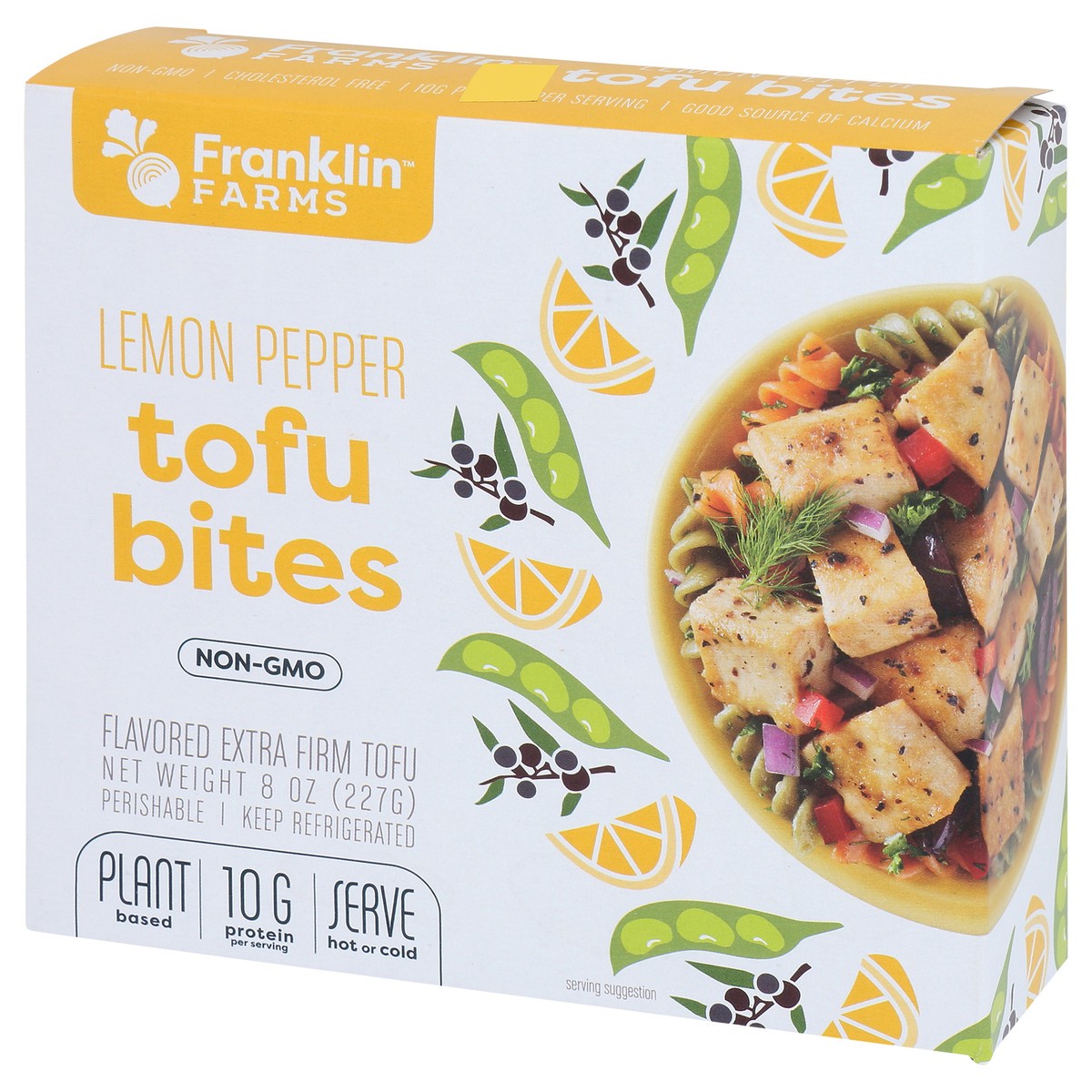 slide 7 of 10, Franklin Farms Lemon Pepper Tofu Bites, 8 oz
